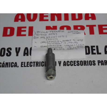 VALVULA REGULADOR DE FRENADA SEAT OPEL VOLKSWAGEN REF AFT 03010100252