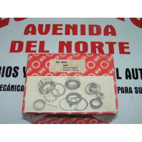 KIT RODAMIENTO COJINETE RUEDA TRASERA BMW 316, 318 Y 320/4 MB M-805