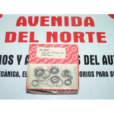 KIT RODAMIENTO COJINETE RUEDA TRASERA LADA 1200, 1300, 1500, 1600 ('65-'85) MB M-952