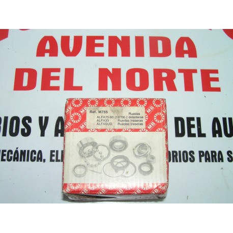 KIT DE RODAMIENTOS RUEDA ALFA 75 y 90 (RUEDA DELANTERA), ALFASUD Y 33 (RUEDA TRASERA)