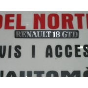 ANAGRAMA TRASERO PLASTICO RENAULT 18-GTD