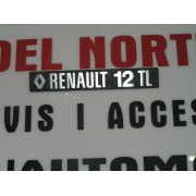 ANAGRAMA TRASERO METALICO RENAULT 12-TL