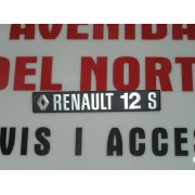 ANAGRAMA TRASERO METALICO RENAULT 12-S
