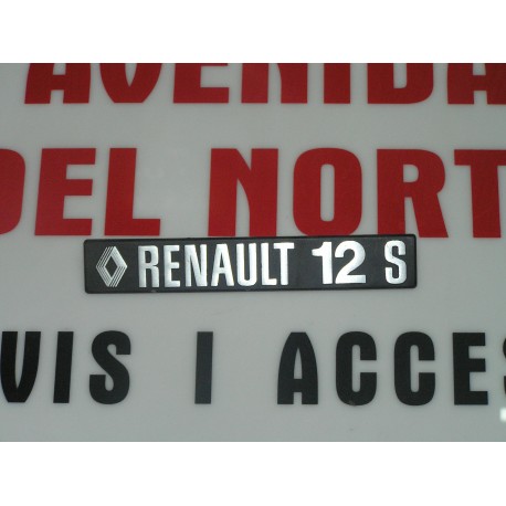 ANAGRAMA TRASERO METALICO RENAULT 12-S