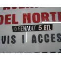 ANAGRAMA TRASERO METALICO RENAULT- 5- GTL