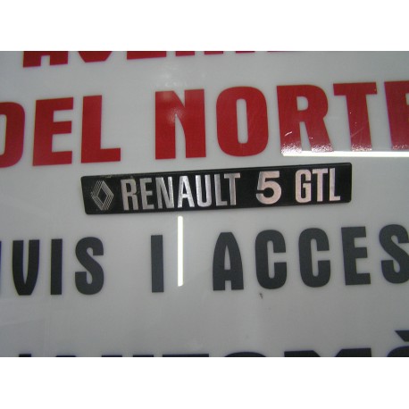ANAGRAMA TRASERO METALICO RENAULT- 5- GTL