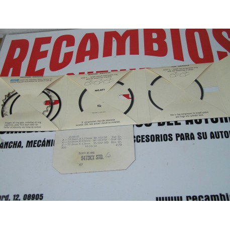 JUEGO DE SEGMENTOS PARA CUATRO PISTONES DE TRES AROS CADA UNO CITROEN GS REF 9473KXSTD
