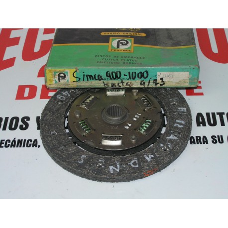 DISCO DE EMBRAGUE SIMCA  900-1000 HASTA EL 9/73 REF FRAYMON 6*92069
