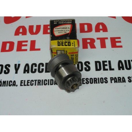PIÑON MOTOR DE ARRANQUE CITROEN 2CV 6 VOLTIOS REF DECO 14