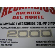 ANAGRAMA ADHESIVO NEGRO 2000 SEAT 124 Y 1430