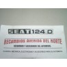 ANAGRAMA TRASERO SEAT 124 D FL
