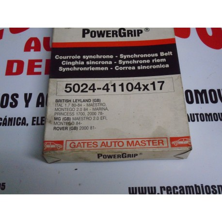 CORREA DISTRIBUCION BRITISH LEYLAND (GB) MG Y ROVER MODELOS EN LA FOTO REF 5024-41104X17