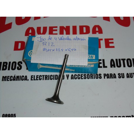 JUEGO DE 4 VALVULAS DE ADMISION RENAULT 12